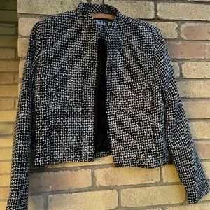 JRT (Newport News) woven blazer, zip front, 8